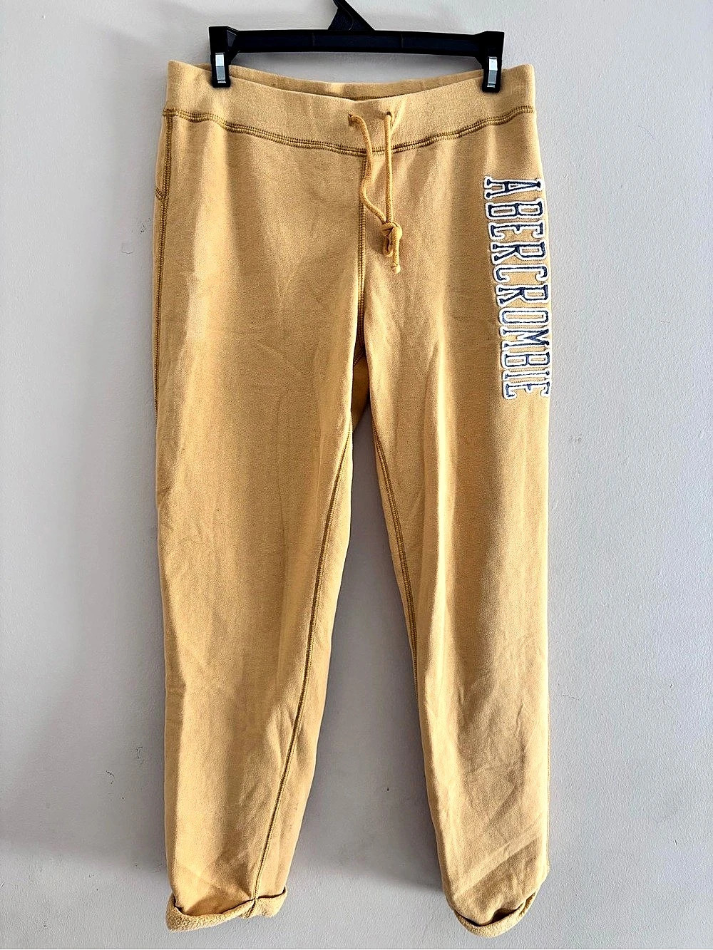 Abercrombie & Fitch Jogger Sweatpants in Yellow Size Small
